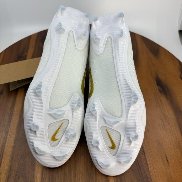 Nike Huarache 9 Elite Mid Mens 10.5 LAX Lacrosse White/Gold NEW - Picture 6 of 8